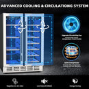 Mojgar 24 Inch Wine and Beverage Refrigerator Dual Zone Wine Fridge