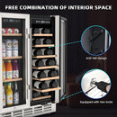 Mojgar 24 Inch Wine and Beverage Refrigerator Dual Zone Wine Fridge